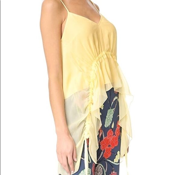 Yellow Elizabeth and James V Neck Top - Picture 3 of 4